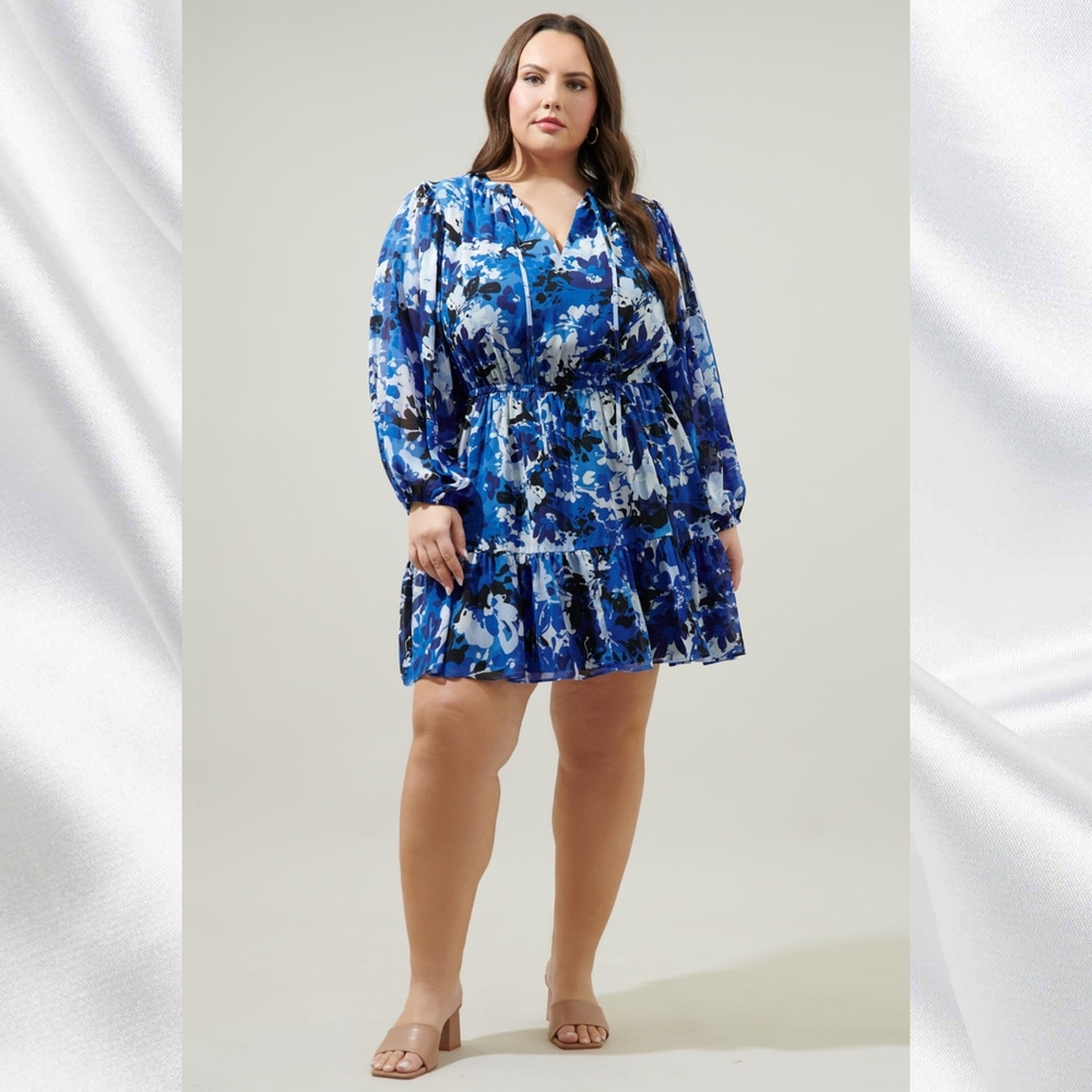 Moonflower Paxton Balloon Sleeve Mini Dress